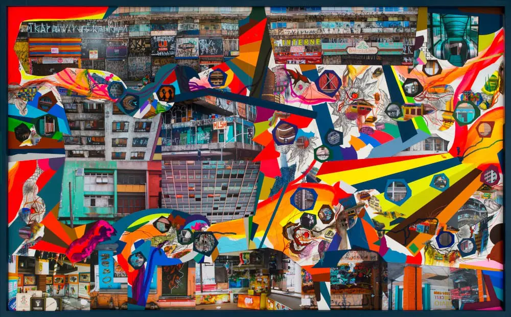 Franz Ackermann Sao Paulo/Brace/Brace, 2019 Oil on canvas 185 x 300 cm ; 72 7/8 x 118 1/8 in.