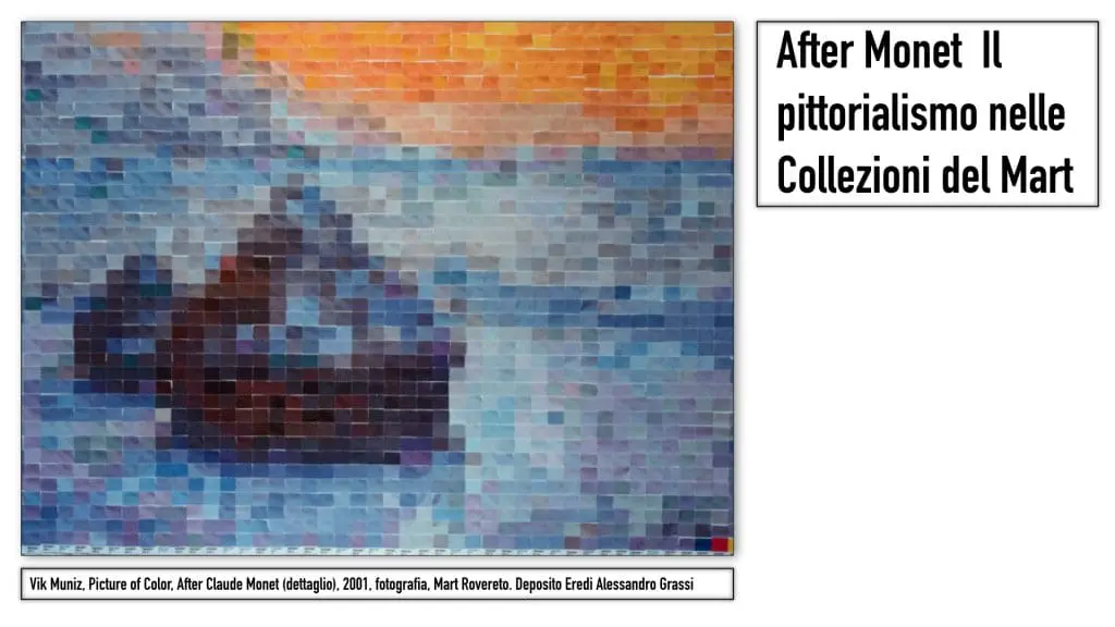 Vik Muniz, Picture of Color, After Claude Monet (dettaglio), 2001, fotografia, Mart Rovereto. Deposito Eredi Alessandro Grassi