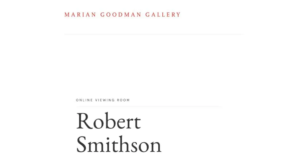 Mostra ROBERT SMITHSON