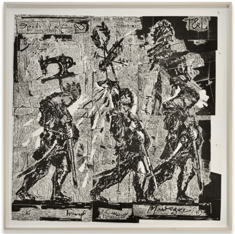 William Kentridge (South African, born 1955) Mantegna, 2016 Prints and multiples, Woodcut printed from 12 woodblocks onto 21 sheets of various sizes of Somerset Soft 79 x 81 in. (200.7 x 205.7 cm.) Contemporary African Art, Contemporary Art 03/16/2021–04/17/2021 Making Prints: Selected Editions 1998-2020