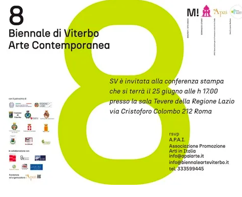 La città di Viterbo ospita l'8^ Biennale di Viterbo. Arte Contemporanea ed il 1° Incontro Internazionale Brasile-Italia 