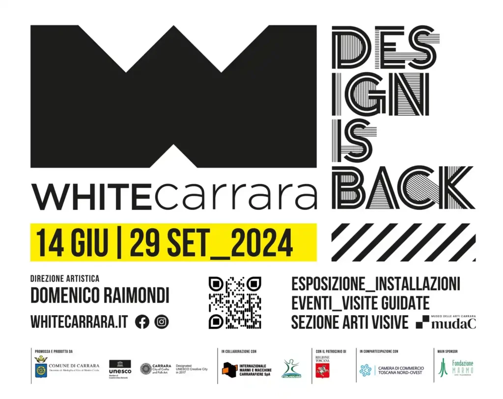 White Carrara 2024: dal 14 giugno al 29 settembre, scopri il design Made in Italy e le eccellenze locali nel centro storico di Carrara.