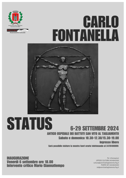 L' Antico Ospedale dei Battuti di San Vito al Tagliamento ospita la mostra di CARLO FONTANELLA – Status, fino al 29 settembre