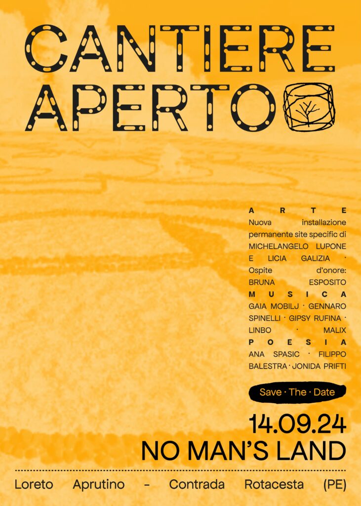 Cantiere Aperto 2024: arte contemporanea, musica e poesia a Loreto Aprutino il 14 settembre, tra natura e dialogo aperto.